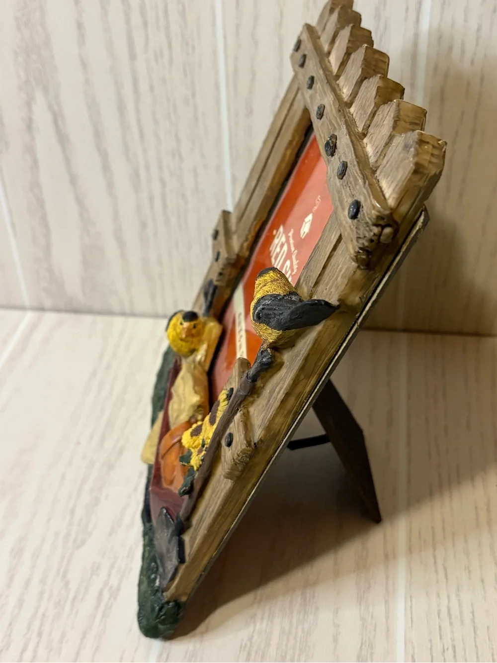 Vintage 3D Garden Theme Picture Frame Sunflowers Birds 4x6 Cottagecore